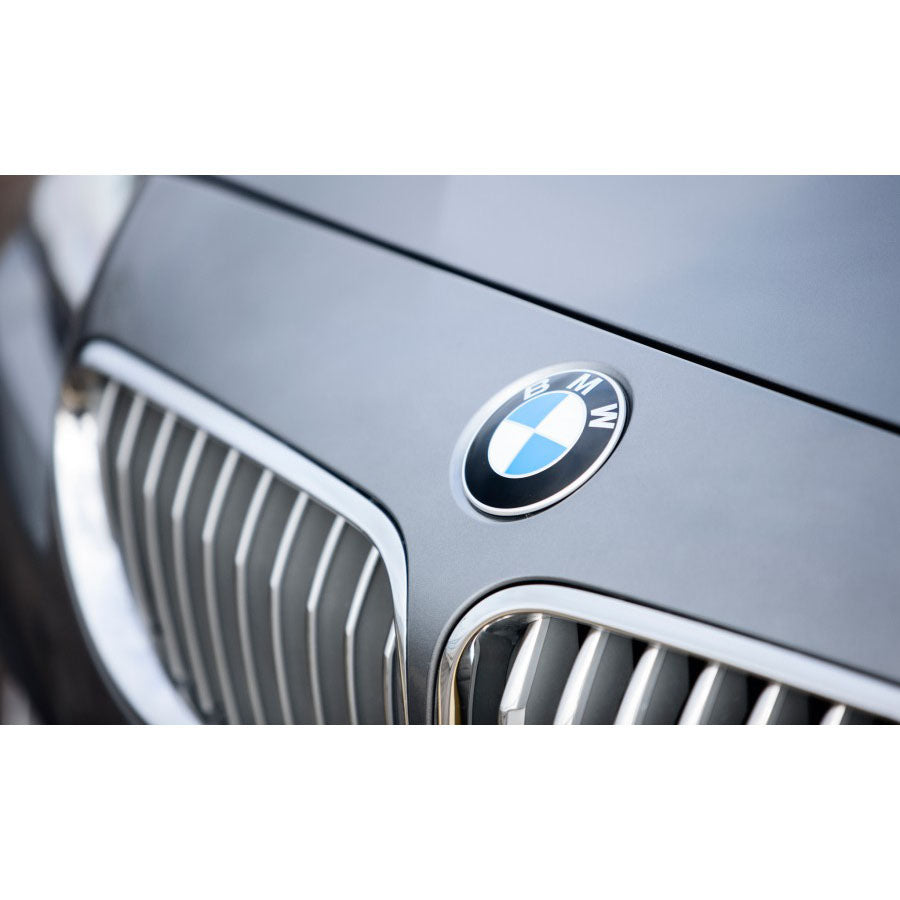 Emblema capota/portbagaj BMW, 73 mm, ABS, albastra