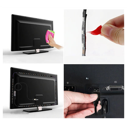 Banda LED RGB, iluminare fundal TV, telecomanda, 3m