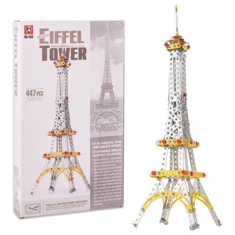 Set de constructie pentru copii, Turn Eiffel, 447 piese