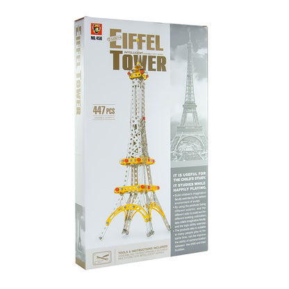 Set de constructie pentru copii, Turn Eiffel, 447 piese