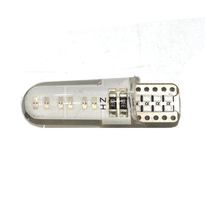 Set 2 x becuri auto T10, COB, 5W, Canbus, alb / albastru, 12LED