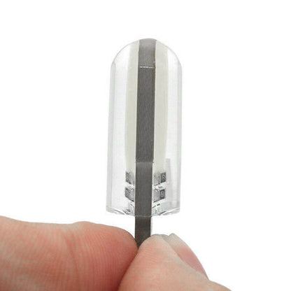 Set 2 x becuri auto T10, COB, 5W, Canbus, alb / albastru, 12LED