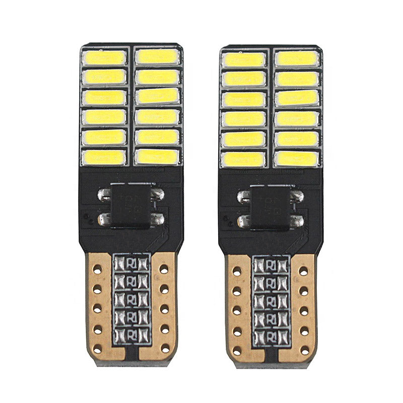 Set 2 x becuri auto LED T10, SMD, 5W, Canbus, 2 modele, 24LED