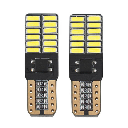 Set 2 x becuri auto LED T10, SMD, 5W, Canbus, 2 modele, 24LED