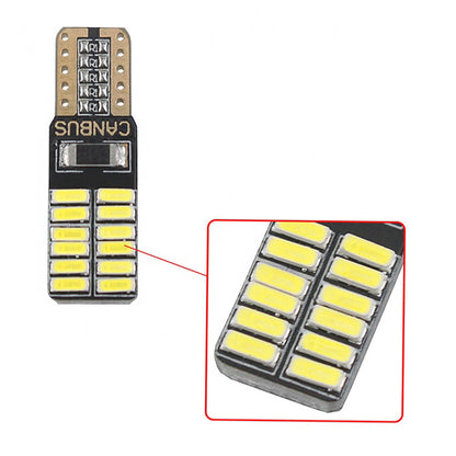 Set 2 x becuri auto LED T10, SMD, 5W, Canbus, 2 modele, 24LED