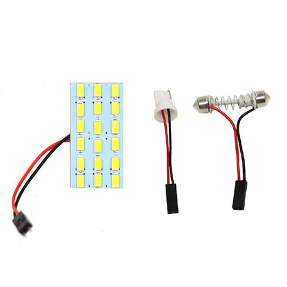 Set 2 x becuri auto LED, T10 / C5W, SMD, 5W, 2 modele, 18LED