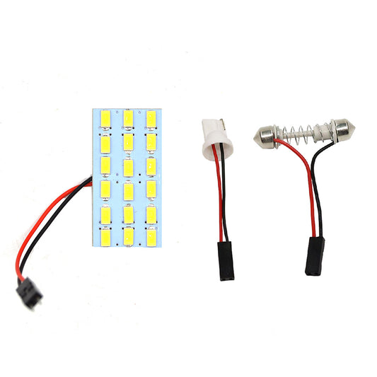 Set 2 x becuri auto LED, T10 / C5W, SMD, 5W, 2 modele, 18LED