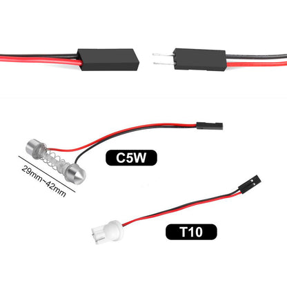 Set 2 x becuri auto LED, T10 / C5W, SMD, 5W, 2 modele, 18LED