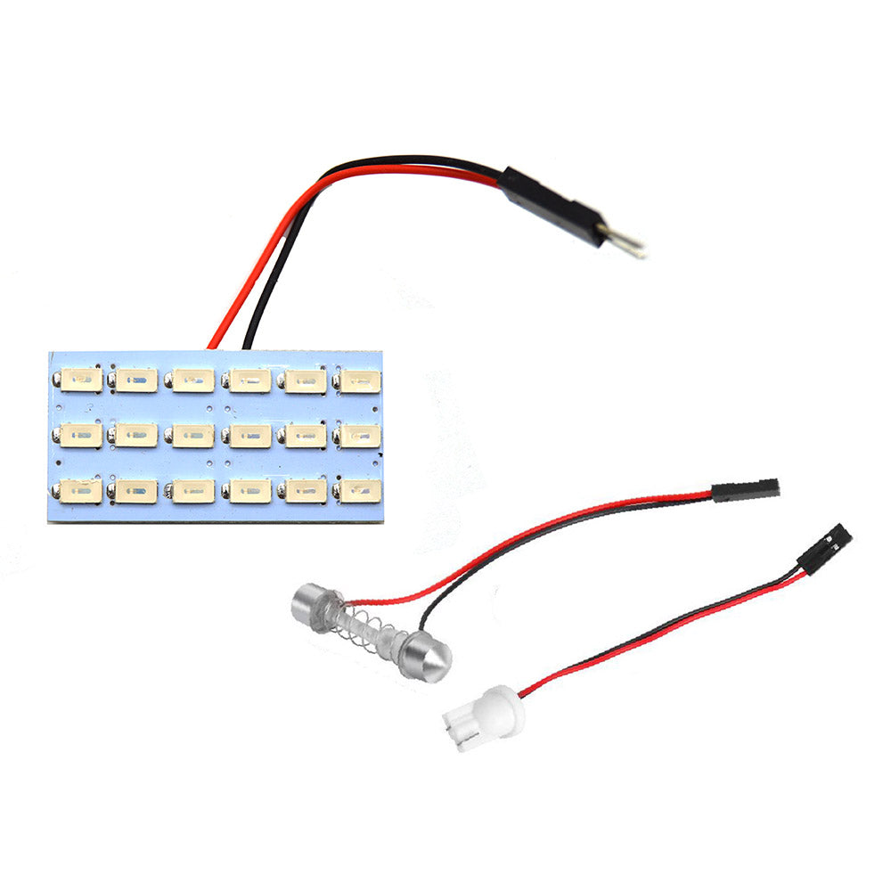 Set 2 x becuri auto LED, T10 / C5W, SMD, 5W, 2 modele, 18LED