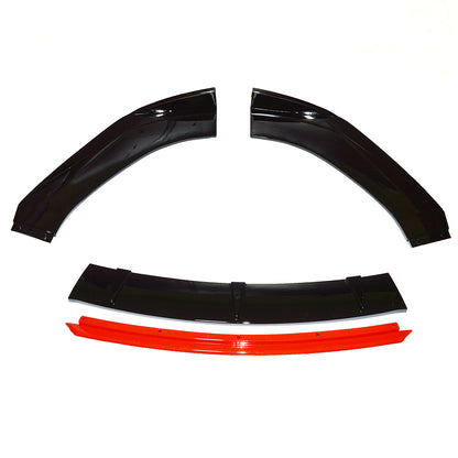 Set prelungire bara fata, model universal, negru/rosu, 4 piese