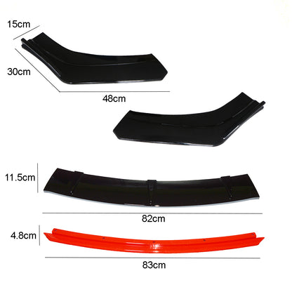 Set prelungire bara fata, model universal, negru/rosu, 4 piese