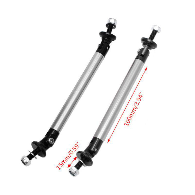 Set 2 x tije sustinere prelungire bara, argintiu, 140mm