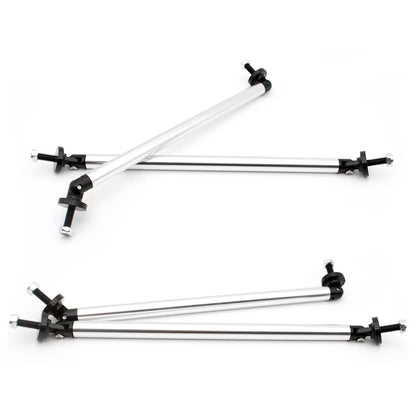 Set 2 x tije sustinere prelungire bara, argintiu, 200mm