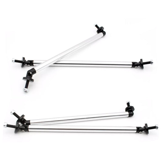 Set 2 x tije sustinere prelungire bara, argintiu, 200mm