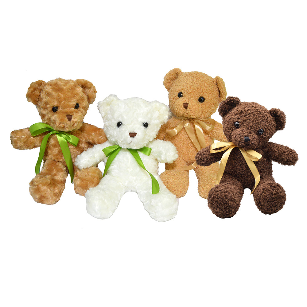 Jucarie urs de plus, 4 modele, 35 cm, funda decorativa