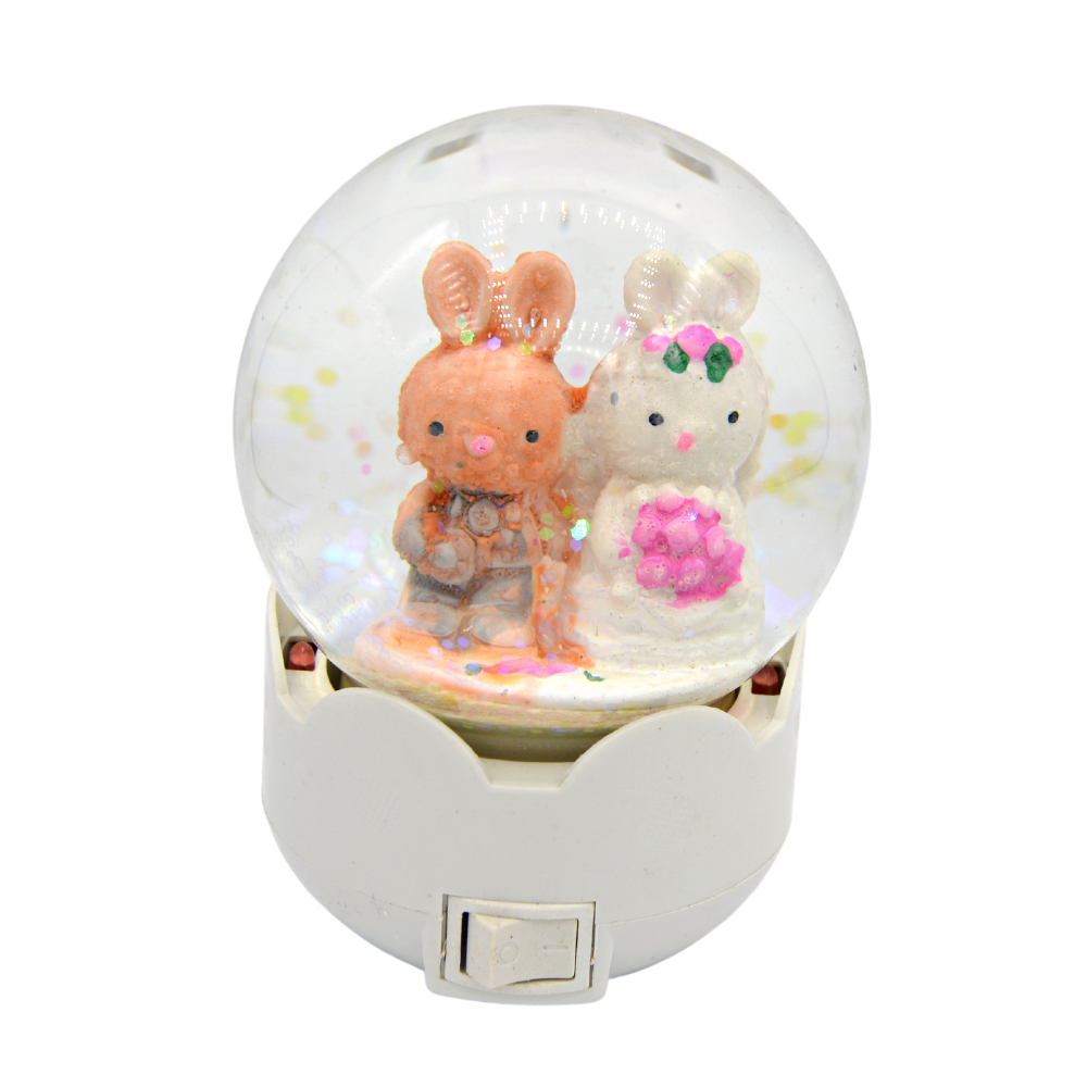 Glob luminos LED cu figurine in lichid, diverse modele
