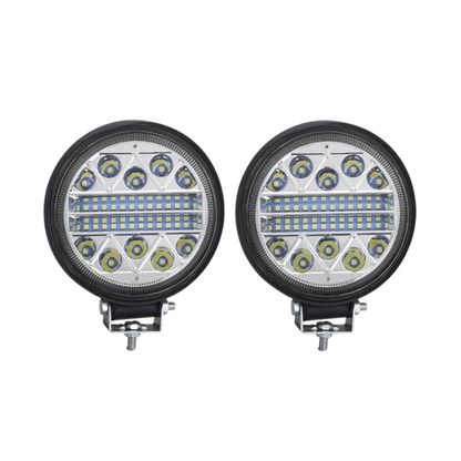 Set 2 x Proiectoare auto rotunde, 34 leduri, 102W per proiector