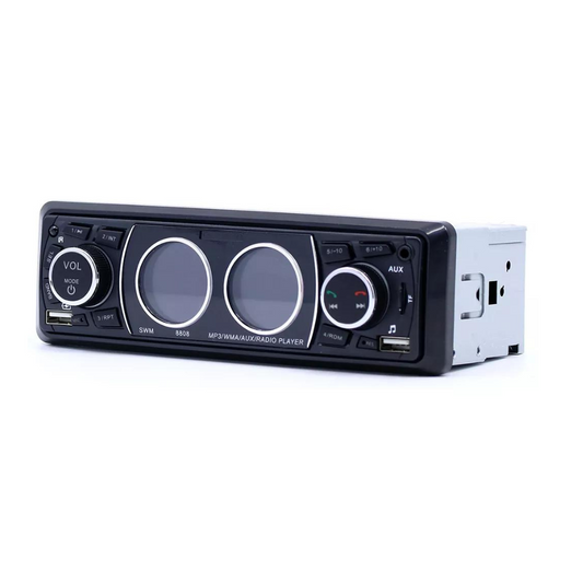 MP3 Player auto 1DIN, BT, Dual USB, TF, AUX, FM, SWM8808