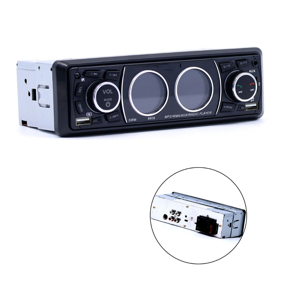 MP3 Player auto 1DIN, BT, Dual USB, TF, AUX, FM, SWM8808