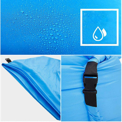 Saltea portabila, gonflabila tip sezlong, rucsac depozitare