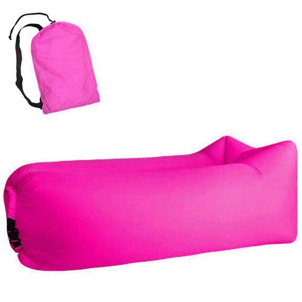 Saltea portabila, gonflabila tip sezlong, rucsac depozitare