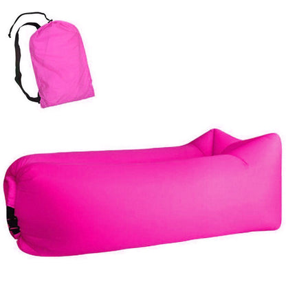 Saltea portabila, gonflabila tip sezlong, rucsac depozitare