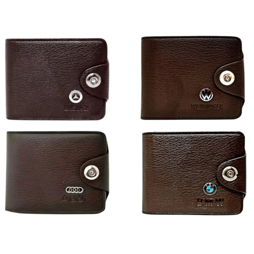 Portofel barbatesc cu insigna auto, BMW, Audi, Mercedes, VW, maro