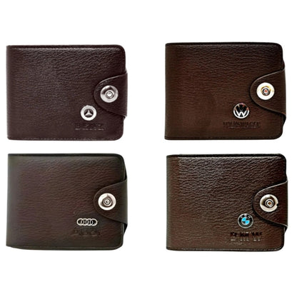 Portofel barbatesc cu insigna auto, BMW, Audi, Mercedes, VW, maro