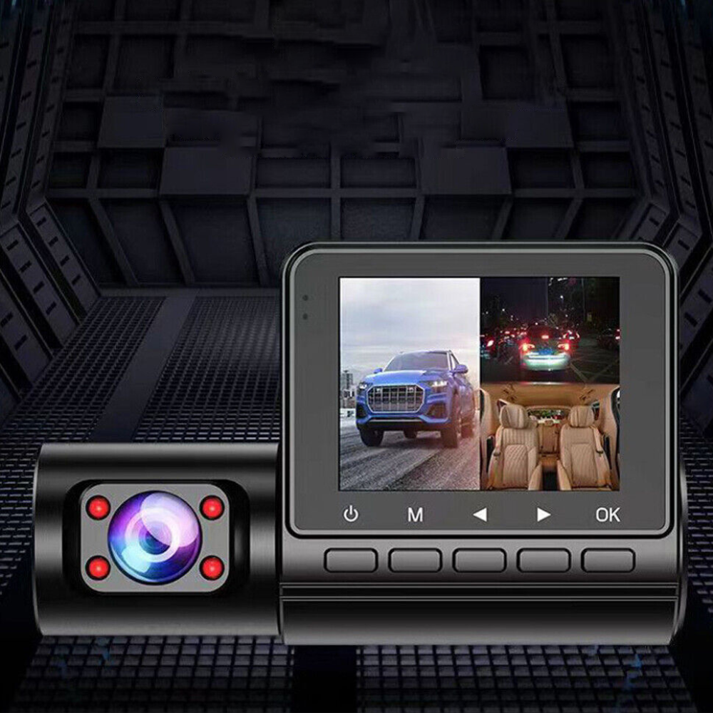 Camera auto tripla DVR, 1080P, ecran 2.4'', inregistrare automata