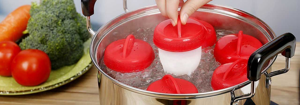 Set 6 dispozitive pentru fiert oua fara coaja