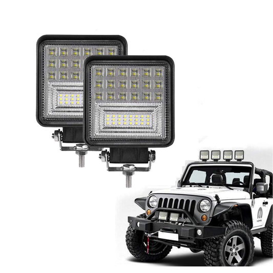 Set 2 x Proiectoare auto patrate 42LED tip CREE, 84W, 9/30V, IP65