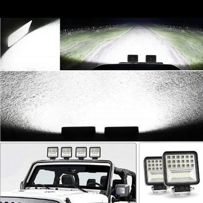 Set 2 x Proiectoare auto patrate 42LED tip CREE, 84W, 9/30V, IP65