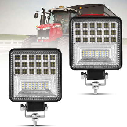 Set 2 x Proiectoare auto patrate 42LED tip CREE, 84W, 9/30V, IP65