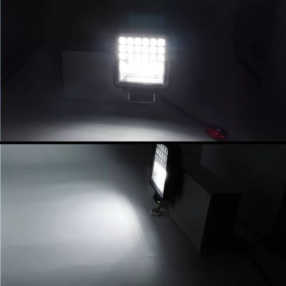 Set 2 x Proiectoare auto patrate 42LED tip CREE, 84W, 9/30V, IP65