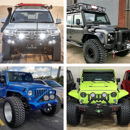 Set 2 x Proiectoare auto rotunde 24LED, 9/30V, 48W, combo