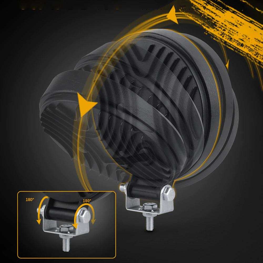 Set 2 x Proiectoare auto rotunde 24LED, 9/30V, 48W, combo