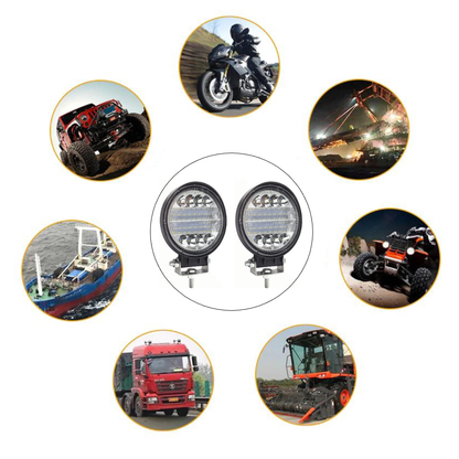 Set 2 x Proiectoare auto rotunde 24LED, 9/30V, 48W, combo