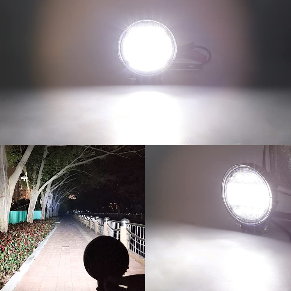 Set 2 x Proiectoare auto rotunde 24LED, 9/30V, 48W, combo