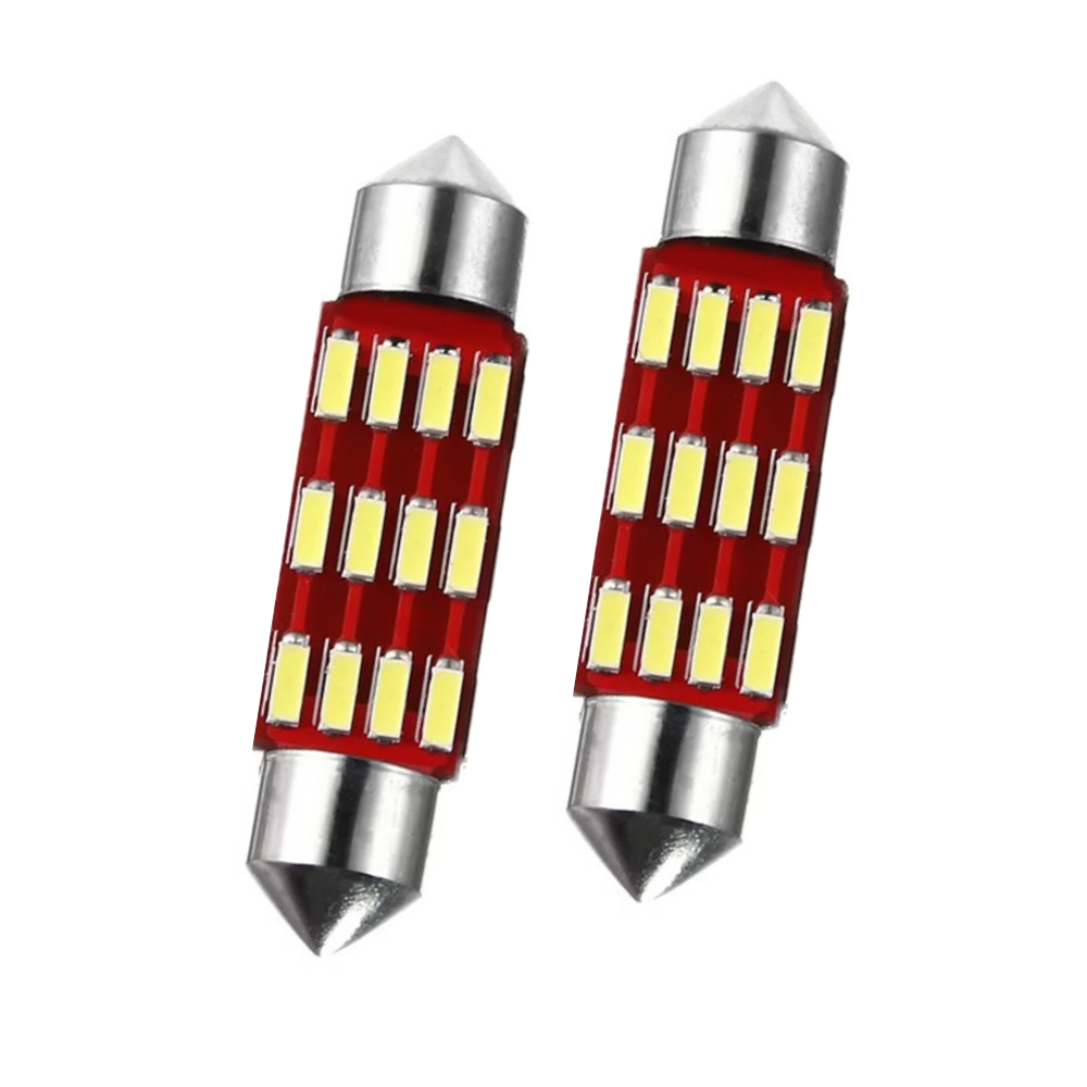 Set 2 Becuri auto LED 39mm, Canbus, 10W/set, 6000K, 12V, 12LED