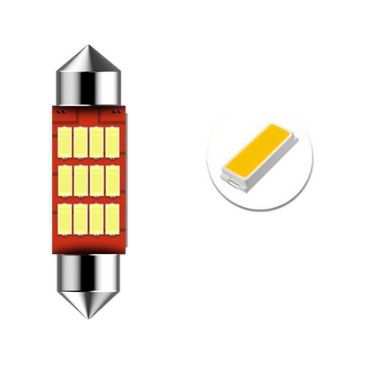 Set 2 Becuri auto LED 39mm, Canbus, 10W/set, 6000K, 12V, 12LED