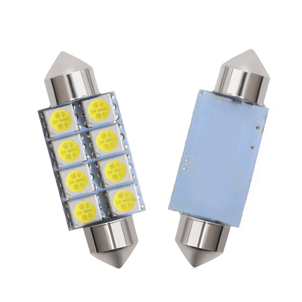 Set 2 x Becuri auto 8LED SMD, Canbus, 10W/set, 6000K