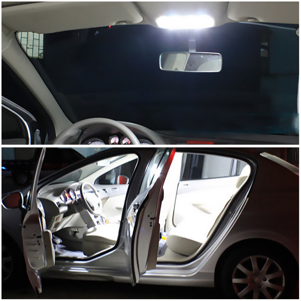 Set 2 x Becuri auto 8LED SMD, Canbus, 10W/set, 6000K