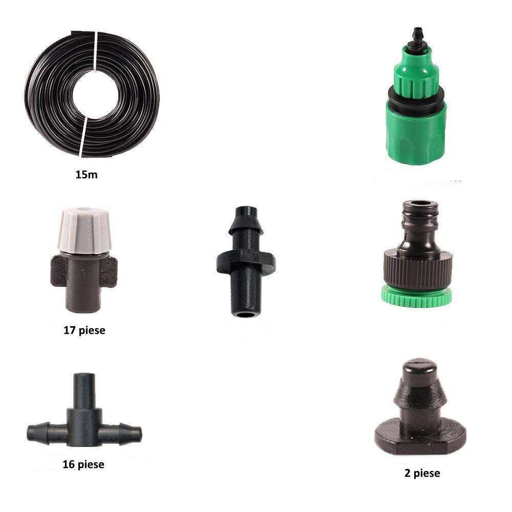 Sistem portabil de irigare interconectabil, 17 duze, 15m