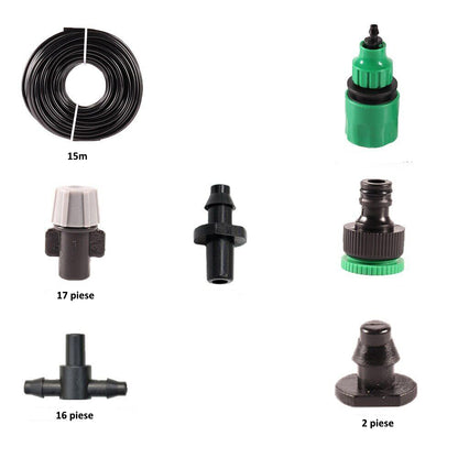 Sistem portabil de irigare interconectabil, 17 duze, 15m