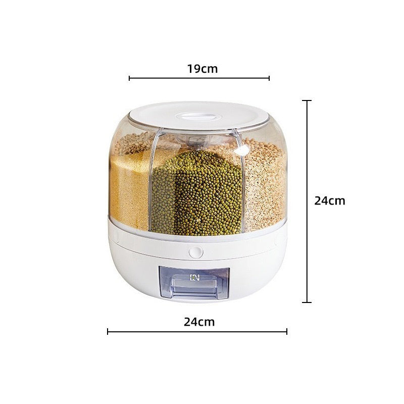 Organizator rotativ pentru cereale, 6 compartimente