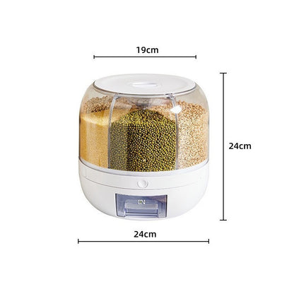 Organizator rotativ pentru cereale, 6 compartimente