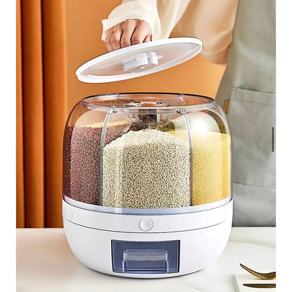 Organizator rotativ pentru cereale, 6 compartimente