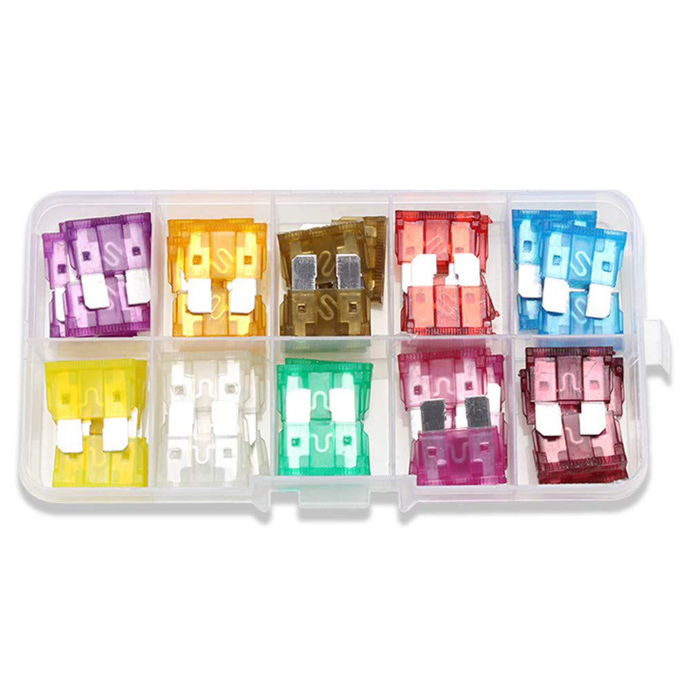 Set sigurante auto, de la 3A la 40A, 50 piese