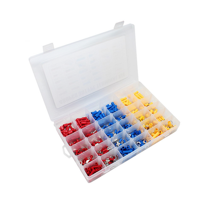 Trusa conectori electrici, 480 piese, 3 culori, cupru/PVC