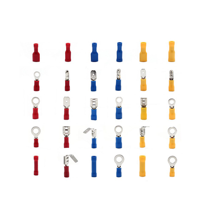 Trusa conectori electrici, 480 piese, 3 culori, cupru/PVC